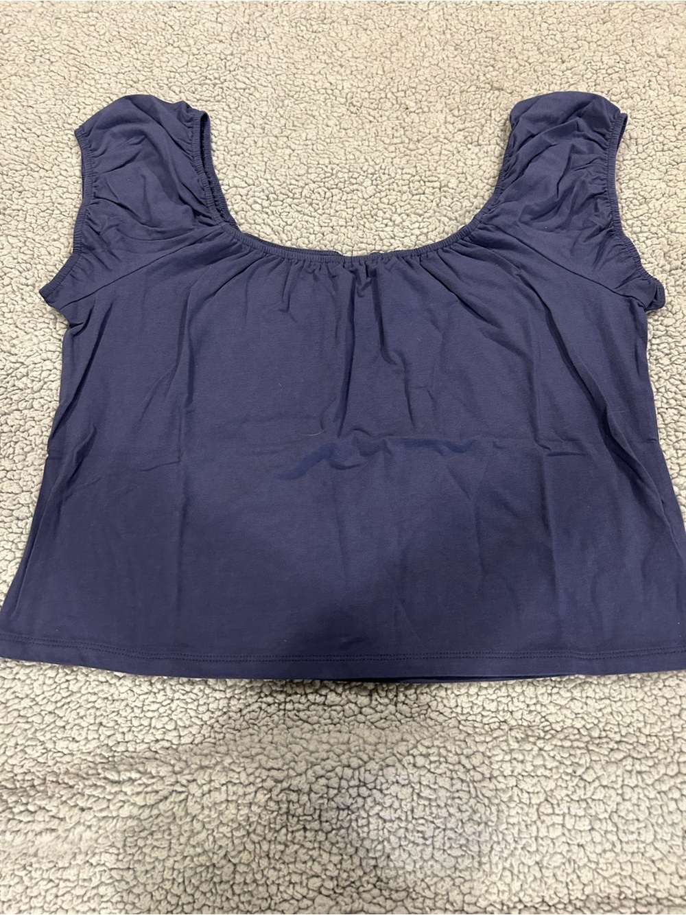 torrid Navy Scoop Neck Crop Top